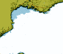 Spain, France. Passage Map. Costa Brava, Gulf of Lion to Nice